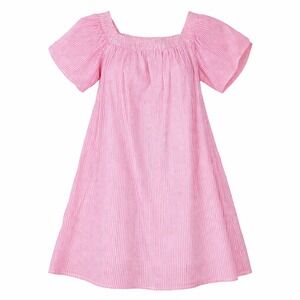 Gap Short Sleeve Pink Stripe Dress with Pockets | Size S